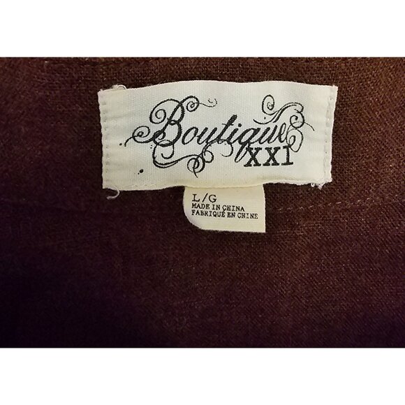 Brown Button-Front Skirt L/G By Boutique XXI - Picture 3 of 8